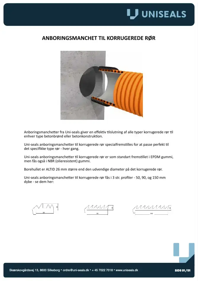 UniSeals-Anboringsmanchet