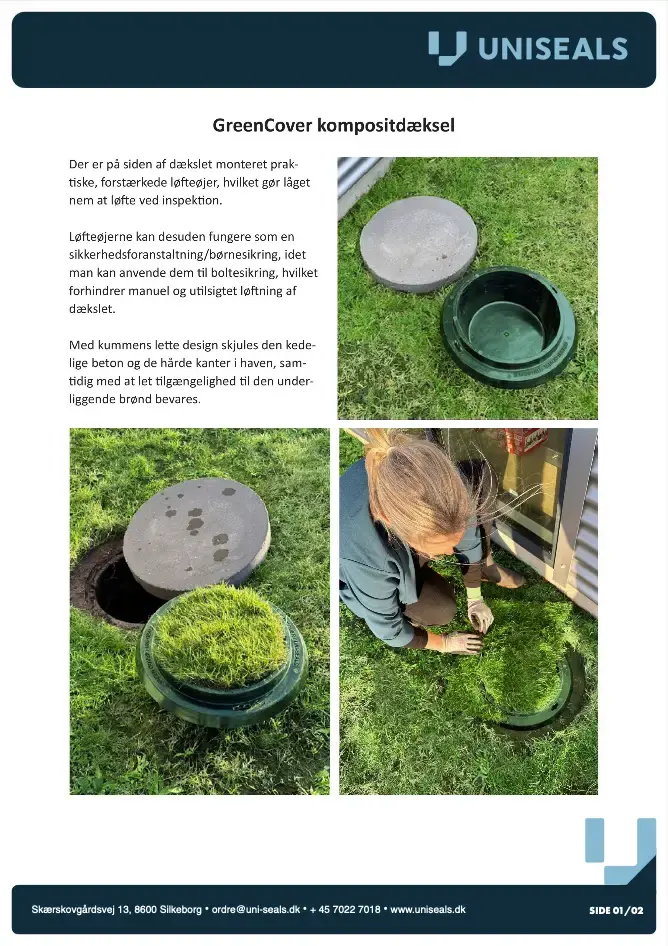 UniSeals-Greencoverkompositdæksel
