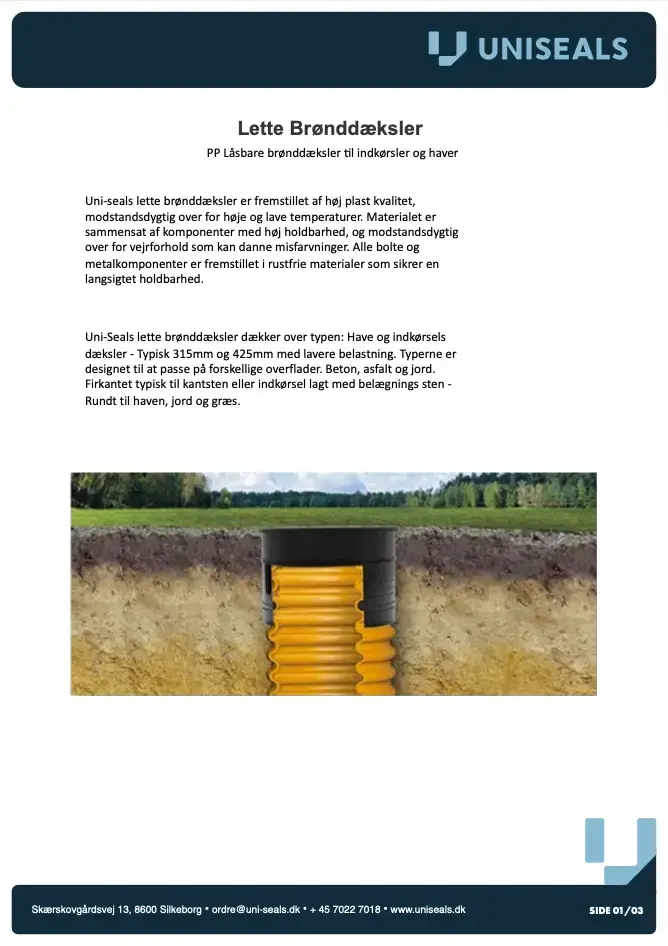 UniSeals-Lettebrønddæksler